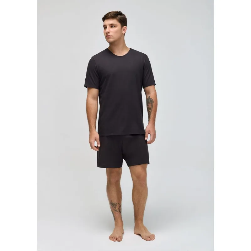 Pijama Curto Masculino Comfort Em Algodão Pima - Cinza XG