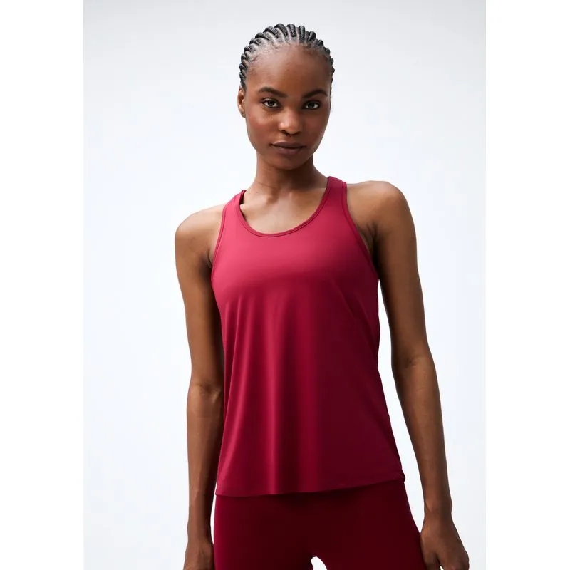 Regata Esportiva Feminina Nadador Proteção UV - Vermelho XG