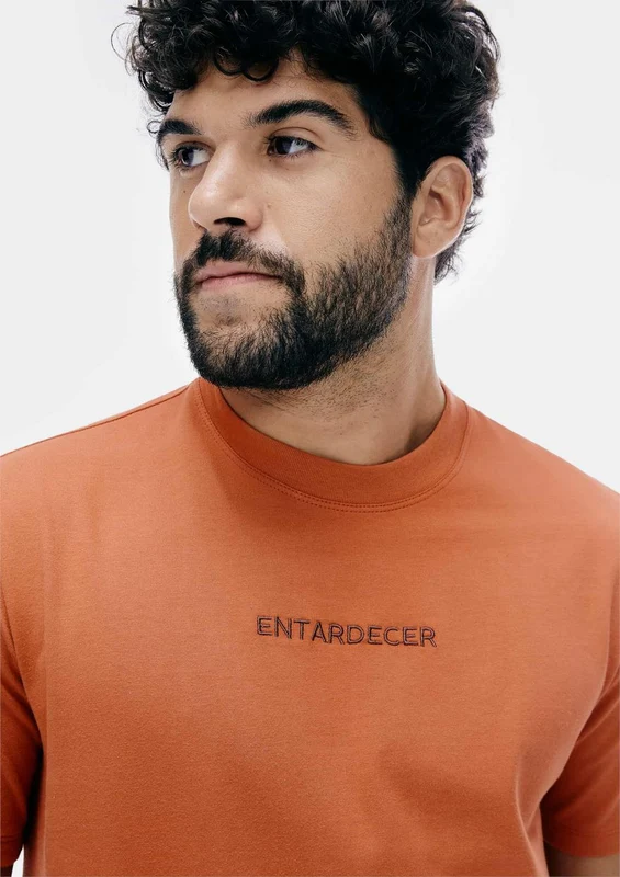 Camiseta Hering Comfort Super Cotton Com Estampa Masculina - Laranja M