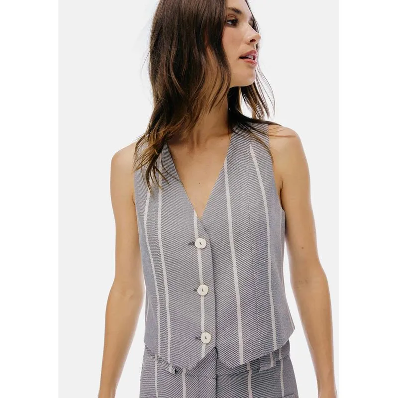 Colete Feminino Fio Tinto - Cinza G