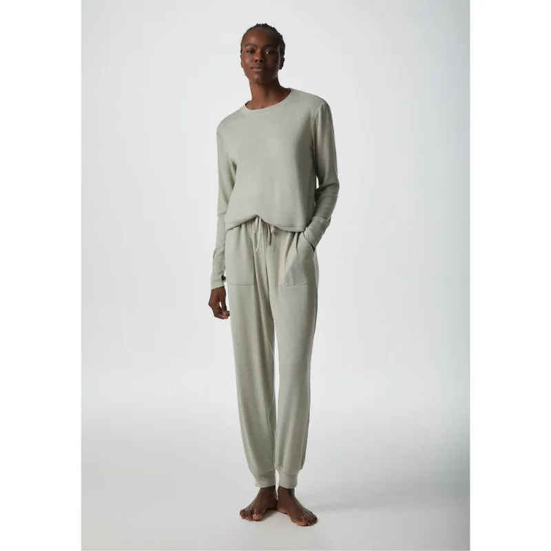 Pijama Feminino Longo Em Tricô - Verde XP