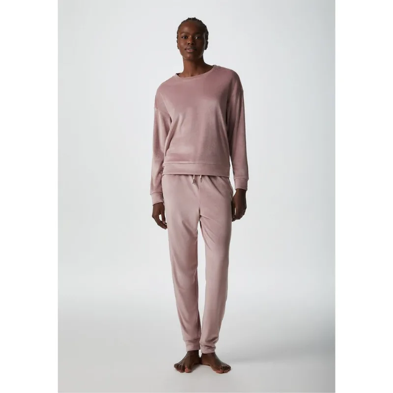 Pijama Longo Feminino Em Plush - Rosa XG