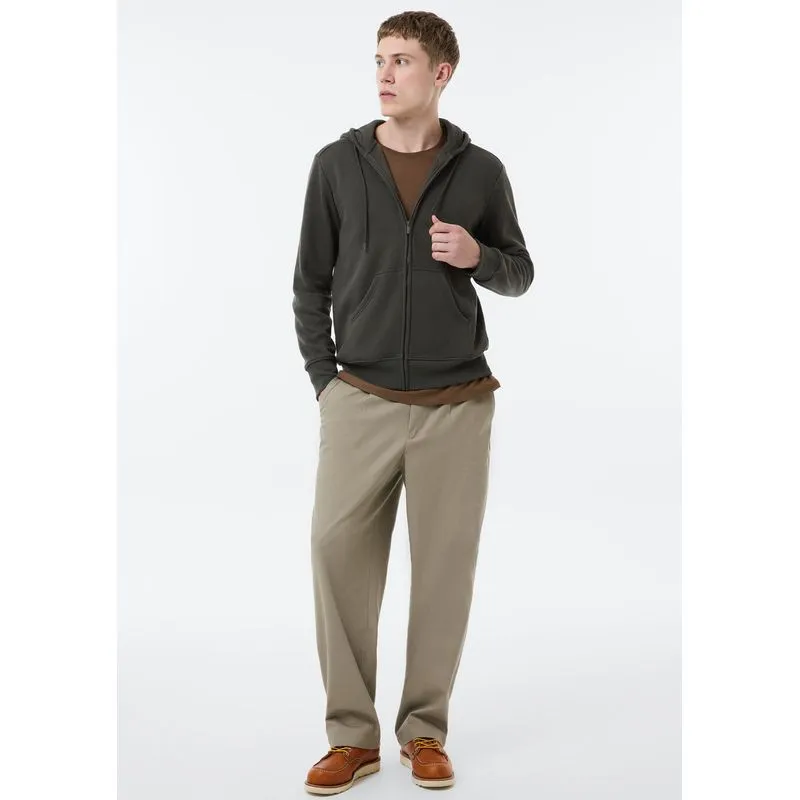 Jaqueta Básica Masculina Regular Em Moletom Peluciado - Verde XXG