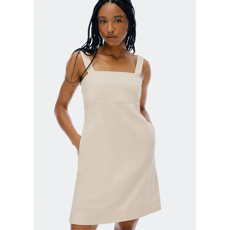 Vestido Curto Decote Quadrado - Creme P