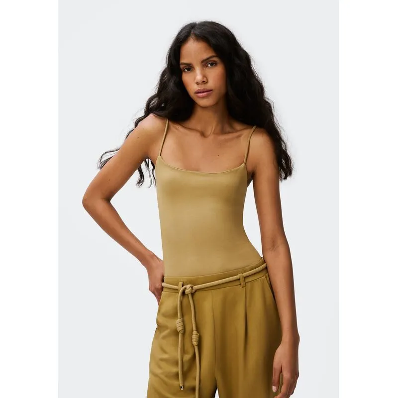 Regata Feminina Em Viscose - Caqui P