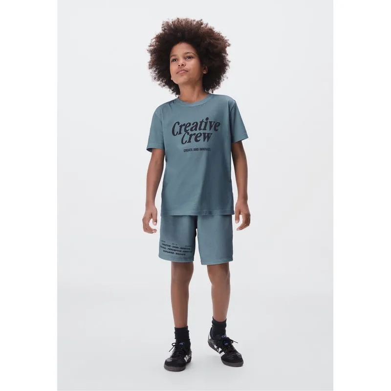 Conjunto Curto Infantil Menino Com Estampa - Azul 012
