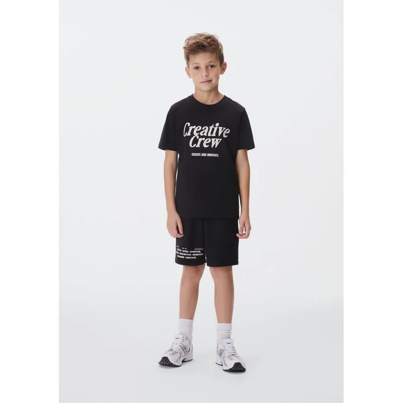 Conjunto Curto Infantil Menino Com Estampa - Preto 006