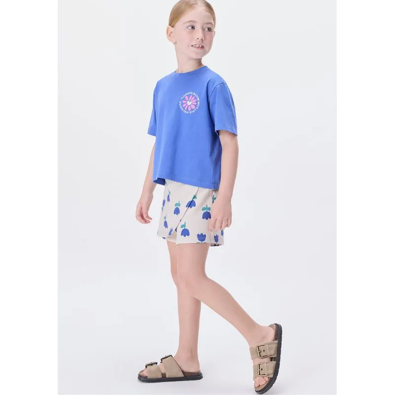 Conjunto Curto Infantil Menina - Azul 002