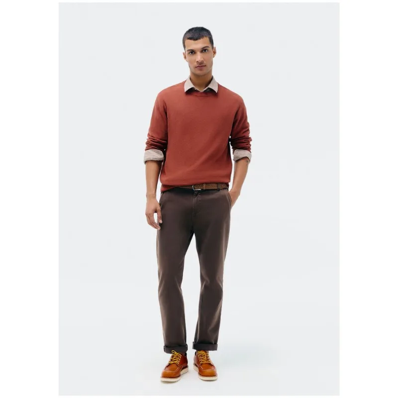 Suéter Masculino Regular Em Tricô - Marsala M