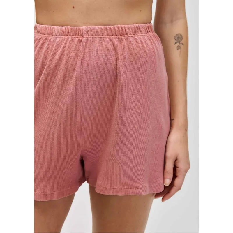 Shorts Feminino Estonado Em Ribana - Rosa P