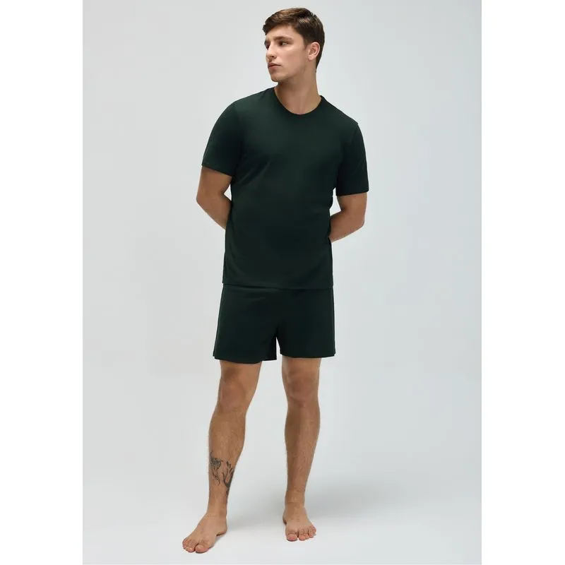 Pijama Curto Masculino Comfort Em Algodão Pima - Verde P