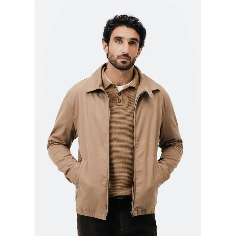 Jaqueta Masculina Reta Em Sarja - Marrom XG