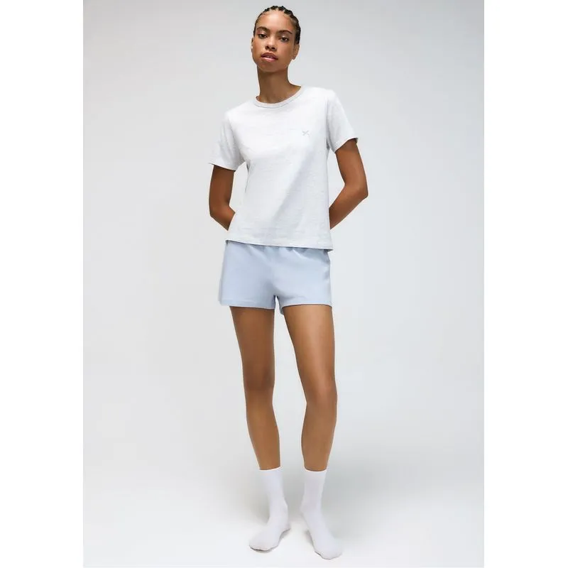 Pijama Curto Feminino Com Bordado - Cinza P