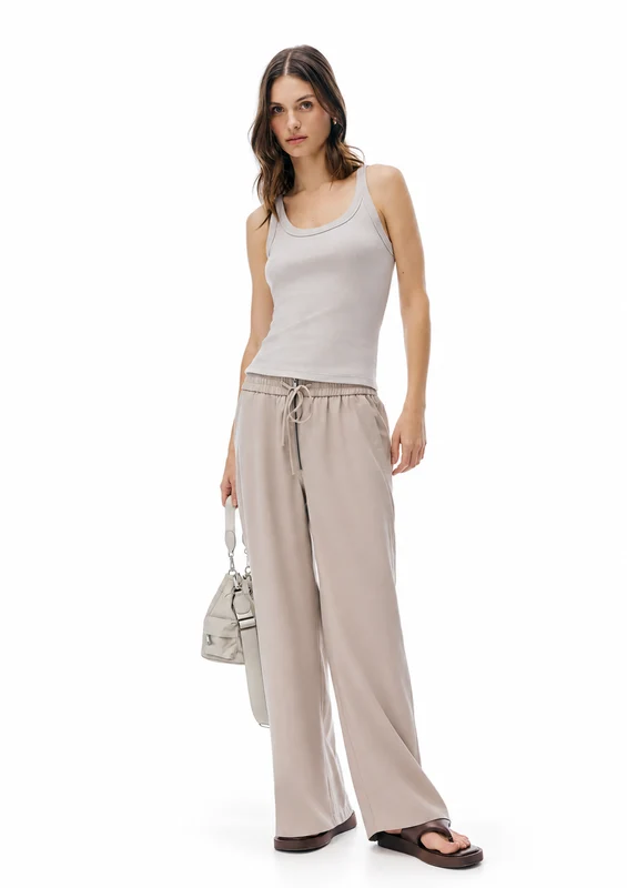Regata Básica Slim Rib Feminino Hering - Cinza P