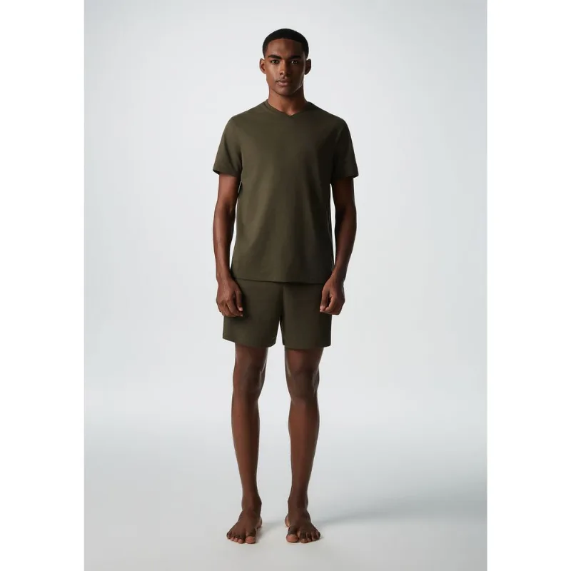 Pijama Masculino Curto Em Malha - Verde P