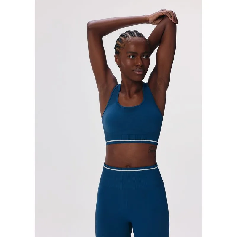 Top Esportivo Nadador Sem Costura - Azul M
