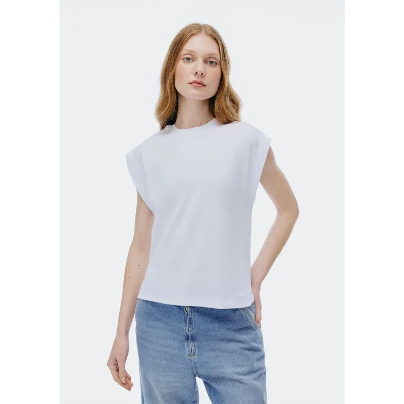 Regata Muscle Feminina Em Ribana - Branco XG