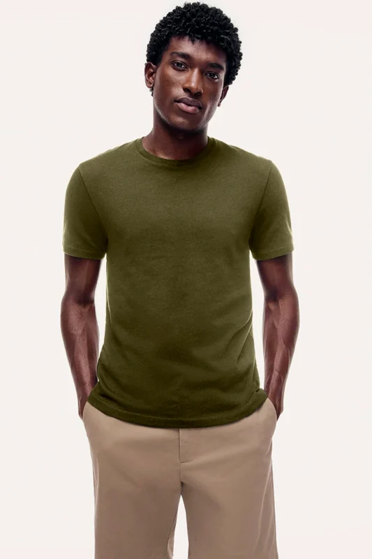 Camiseta Hering Soft Touch Masculina - Verde Militar M