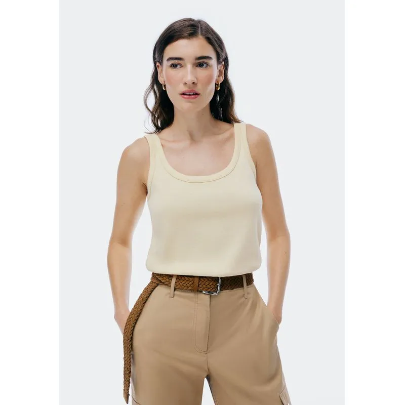 Regata Feminina Decote U - Amarelo P