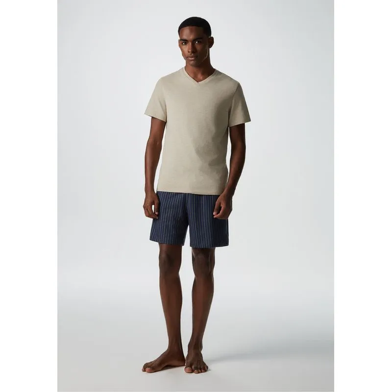 Pijama Curto Masculino Com Samba Canção - Azul G