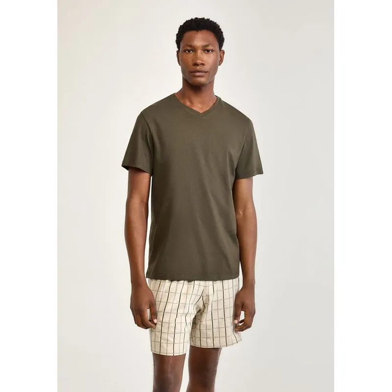 Pijama Masculino Curto Em Malha - Verde M