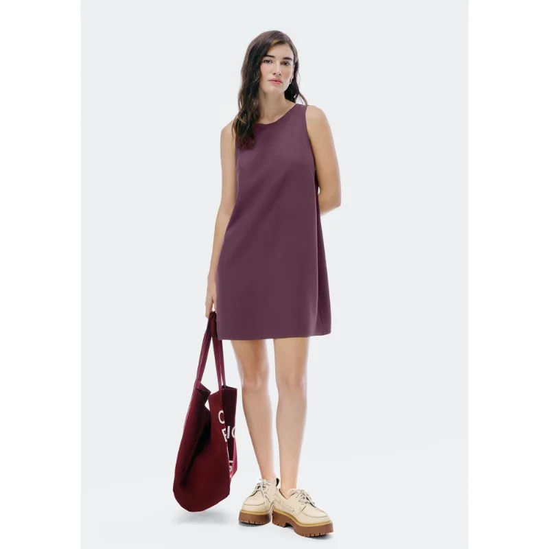 Vestido Curto Em Viscose - Roxo P