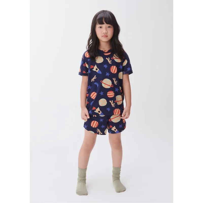 Pijama Curto Infantil Menino Estampado - Azul 002