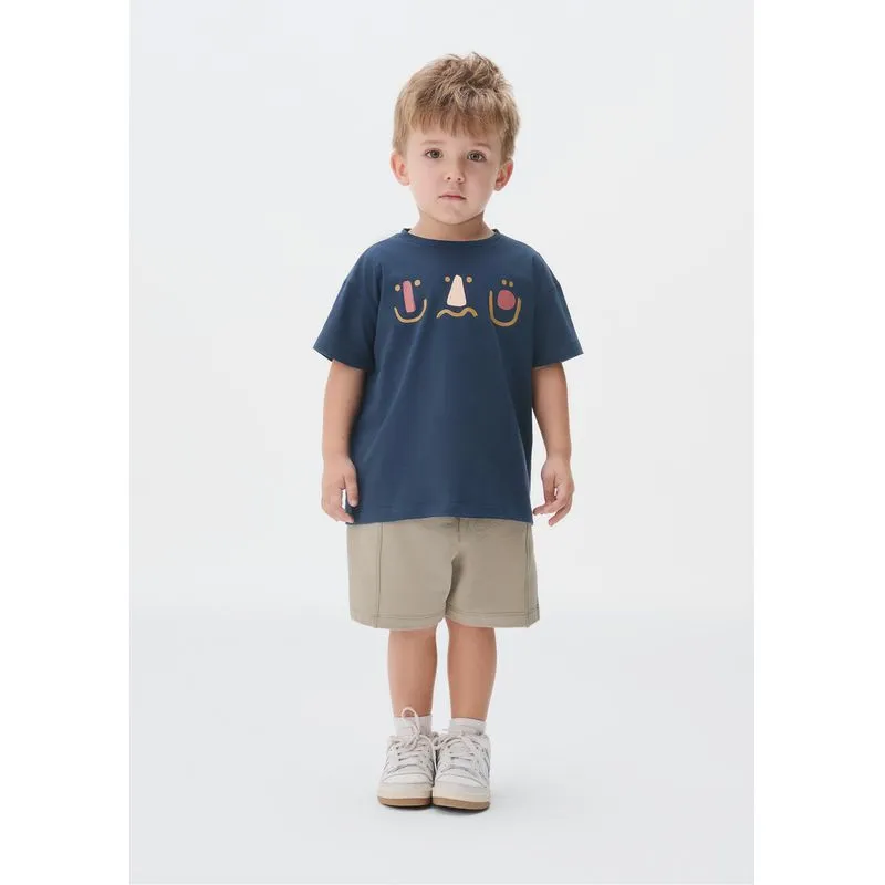 Conjunto Curto Infantil Menino Com Estampa - Azul 001