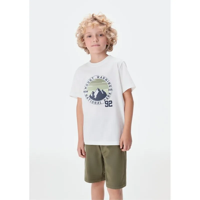 Conjunto Infantil Menino Curto Com Estampa - Verde 005
