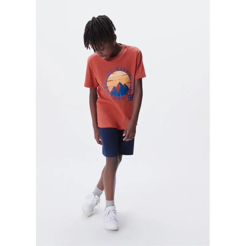 Conjunto Infantil Menino Curto Com Estampa - Vermelho 010