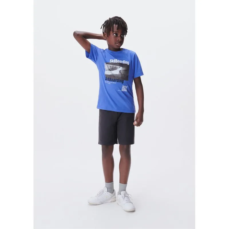 Conjunto Infantil Menino Curto Com Estampa - Azul 008