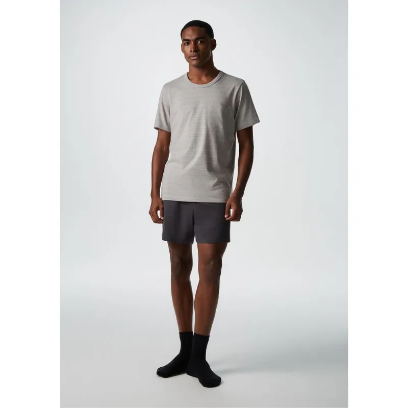 Pijama Curto Masculino Fio Tinto Listrado - Cinza P