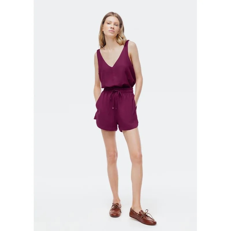 Shorts Feminino Runner Cintura Média - Roxo P
