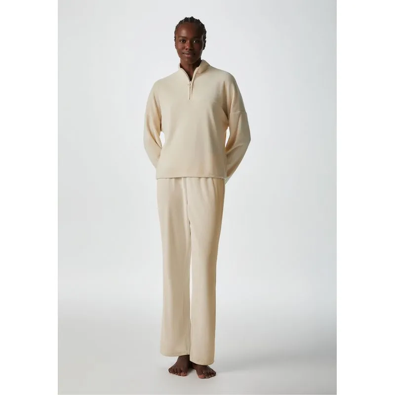 Pijama Longo Feminino Em Plush - Amarelo G