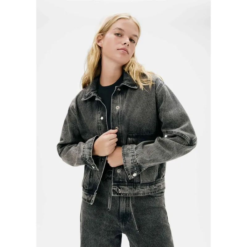 Jaqueta Feminina Em Jeans Black - Preto M