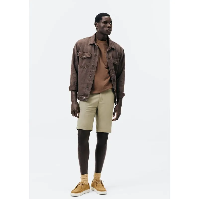 Bermuda Básica Masculina Chino Em Sarja - Bege 046