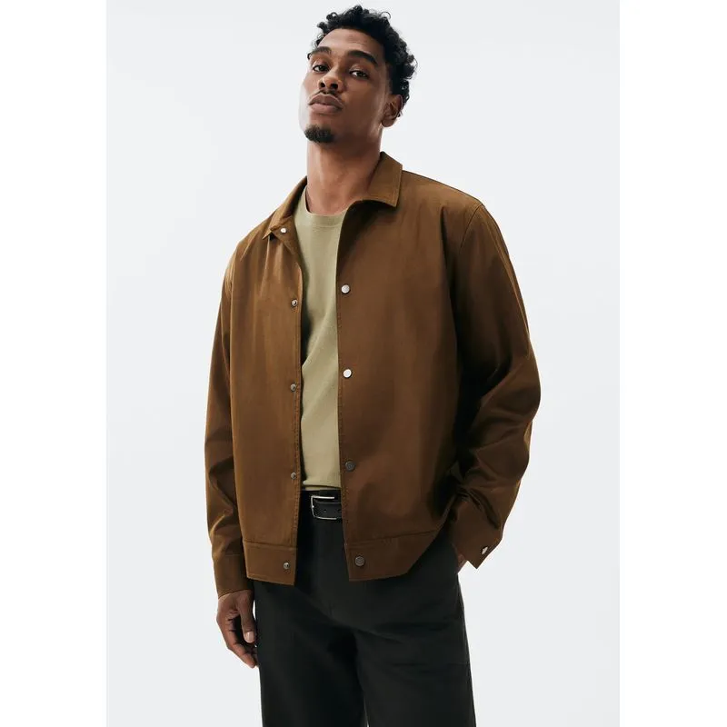 Jaqueta Masculina Bomber Em Suede - Marrom M