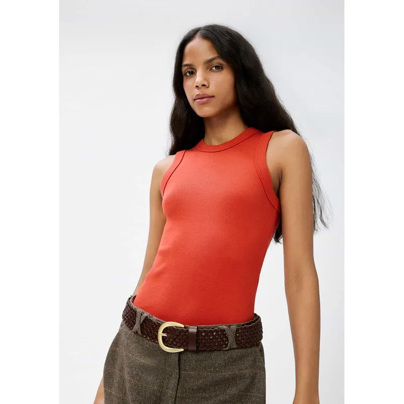 Regata Básica Feminina Slim Neck - Laranja G