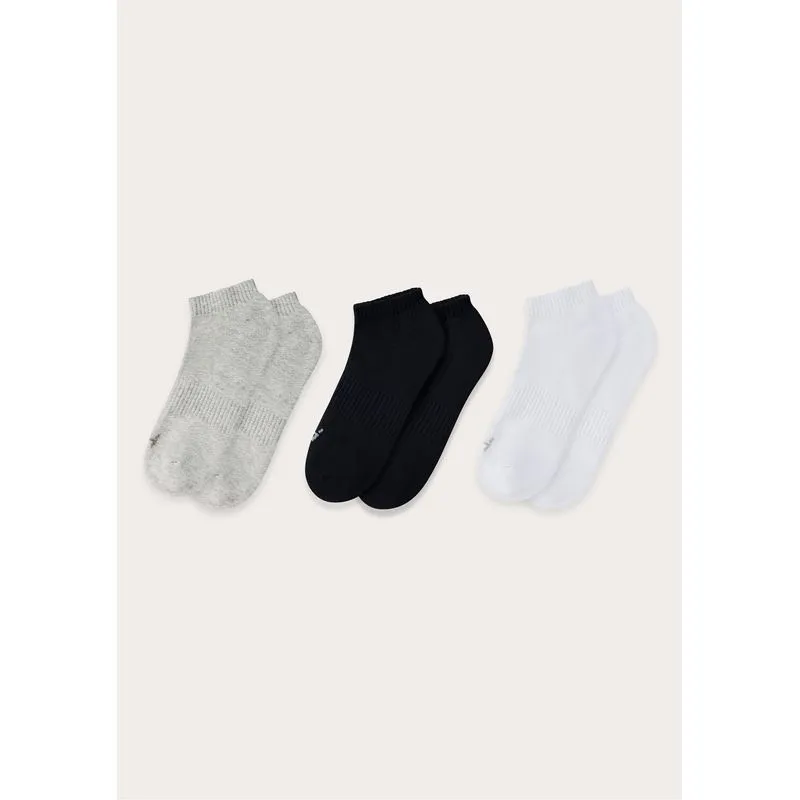 Kit 3 Pares de Meia Esportiva Cano Curto - Multicolorido P