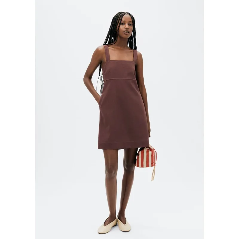 Vestido Curto Decote Quadrado - Vinho XP