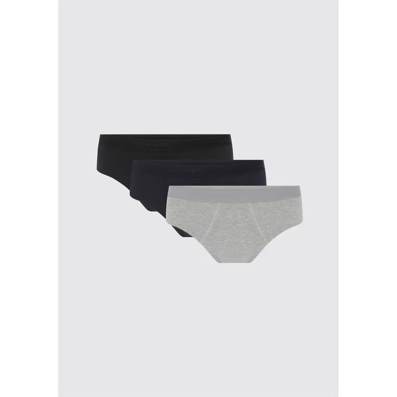 Kit 3 Cuecas Slip Em Malha - Multicolorido P