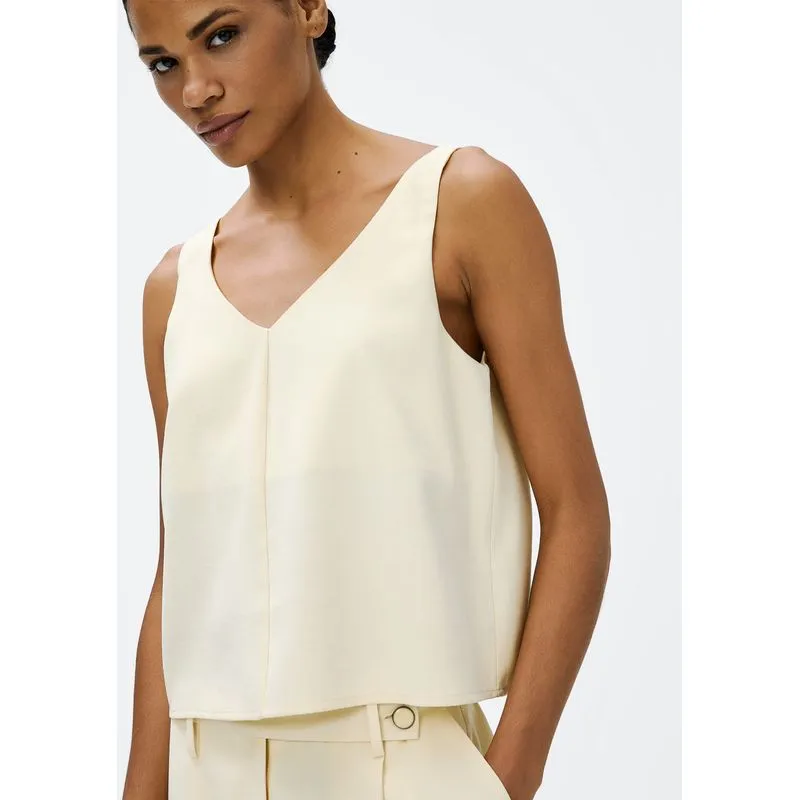 Regata Feminina Decote V Peachtouch - Creme G