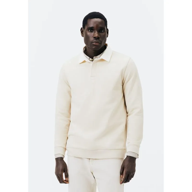 Suéter Masculino Polo Em Moletom - Bege M