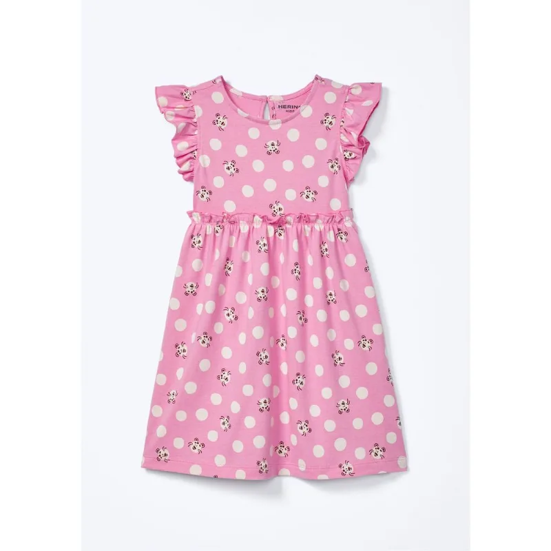 Vestido Infantil Toddler Com Babado - Rosa 003
