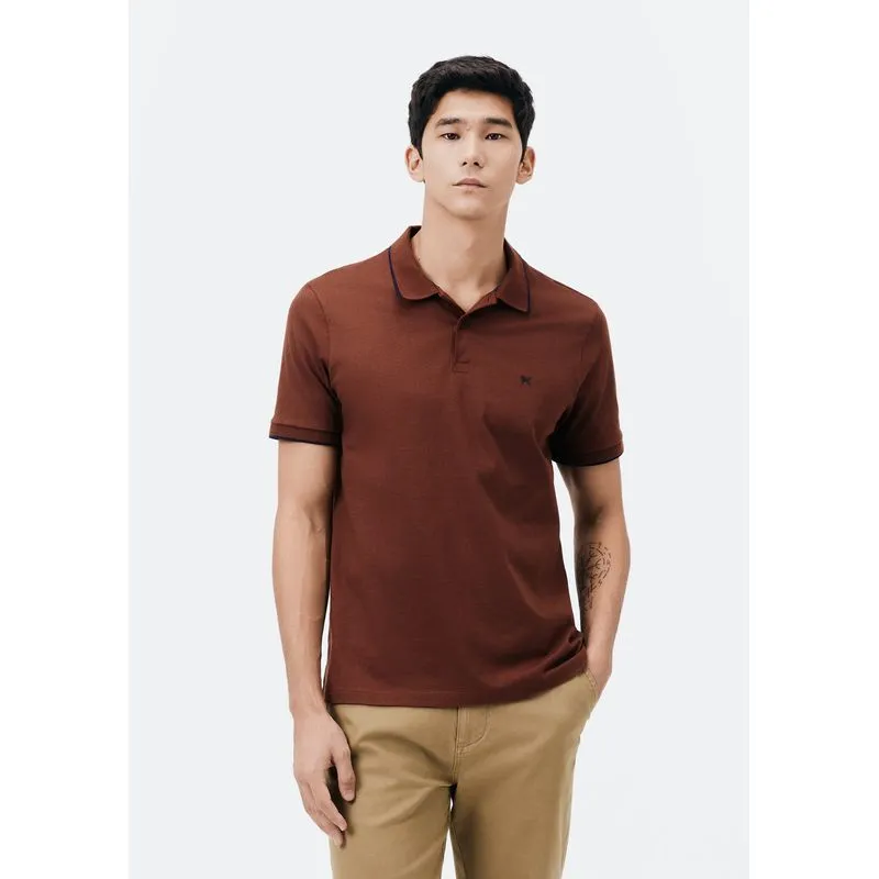 Camisa Polo Básica Masculina Super Cotton Com Bordado - Marsala G