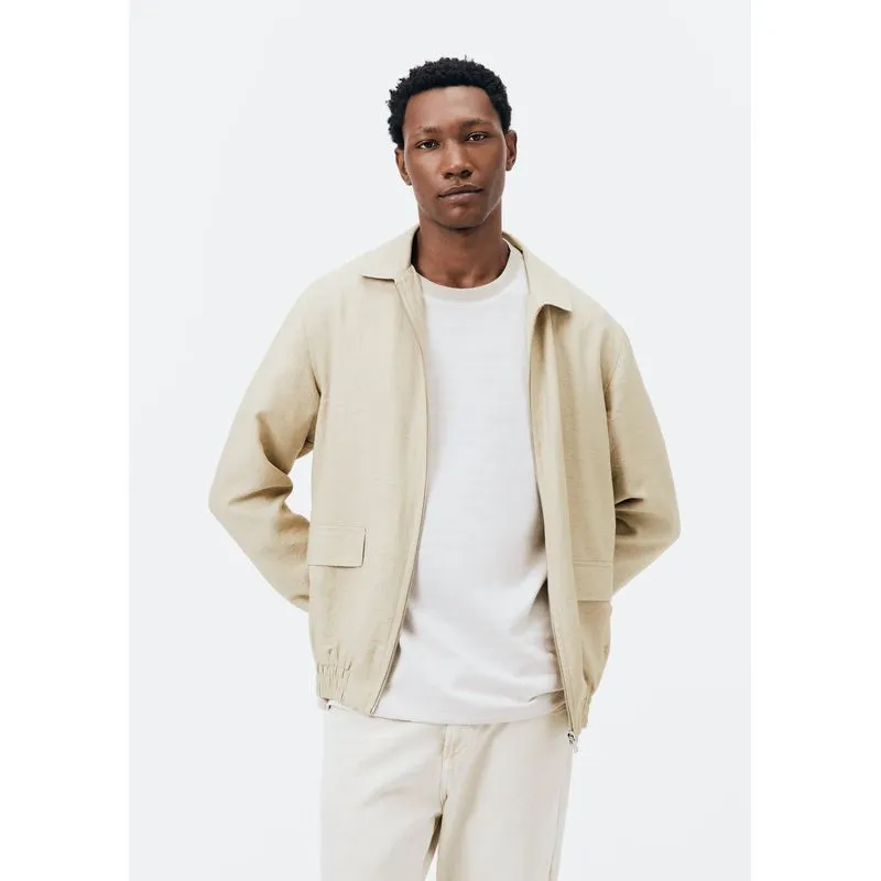 Jaqueta Masculina Harrington com Bolsos Frontais - Bege XXG