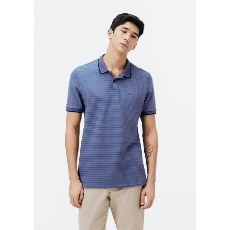 Camisa Polo Masculina Manga Curta Listrada - Azul XG