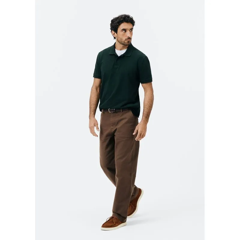 Camisa Polo Básica Masculina Manga Curta Em Piquet - Verde M