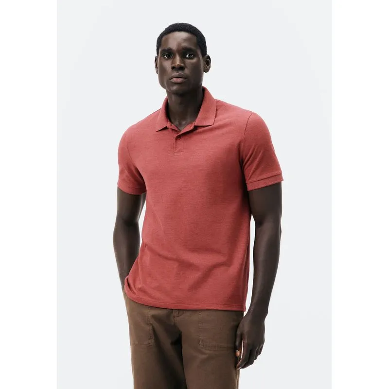 Camisa Polo Básica Masculina Manga Curta Em Piquet - Vermelho XG