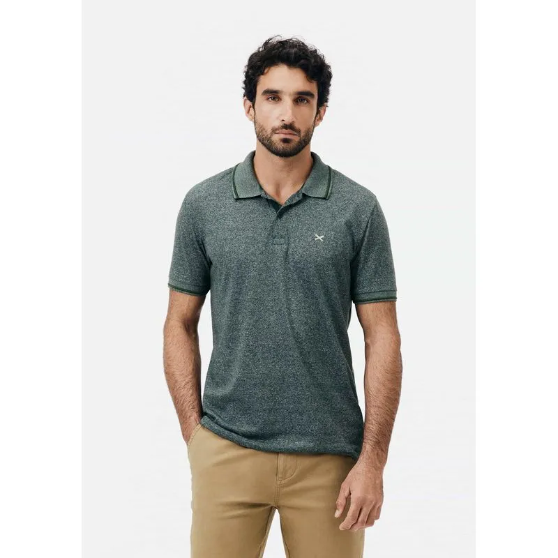 Camisa Polo Básica Masculina Em Malha Texturizada - Verde XG